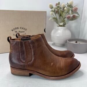 Kork Ease Velma Ankle Boot Rust Distressed Zip K24626 Women's 6 M